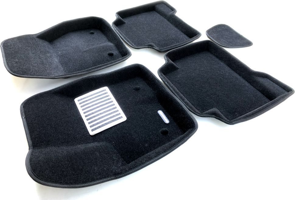 Коврики текстильные Euromat 3D Lux для салона Ford Kuga II 2013-2026 ЧЕРНЫЕ. Артикул EM3D-002210