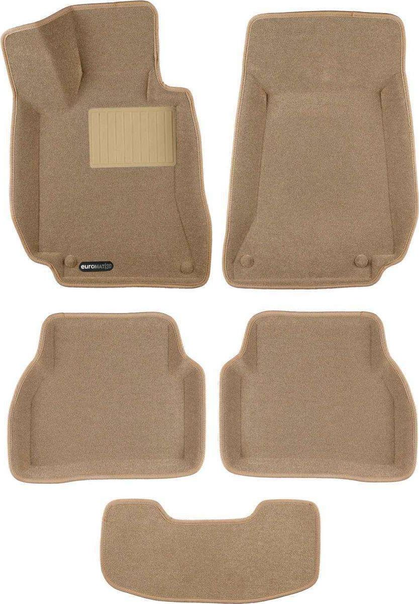 Коврики текстильные Euromat 3D Business для салона Mercedes-Benz C-Class W205 2015-2026 БЕЖЕВЫЕ. Артикул EMC3D-003514T