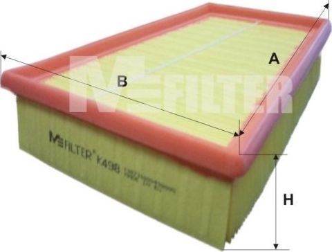 Воздушный фильтр MFilter. Артикул K 498