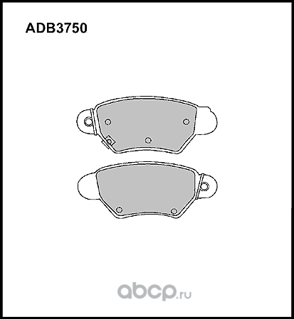 Колодки тормозные (Allied Nippon) Allied Nippon. Артикул ADB3750