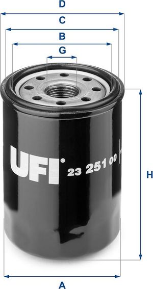 Масляный фильтр UFI для Toyota RAV4 III (XA30) 2005-2013. Артикул 23.251.00