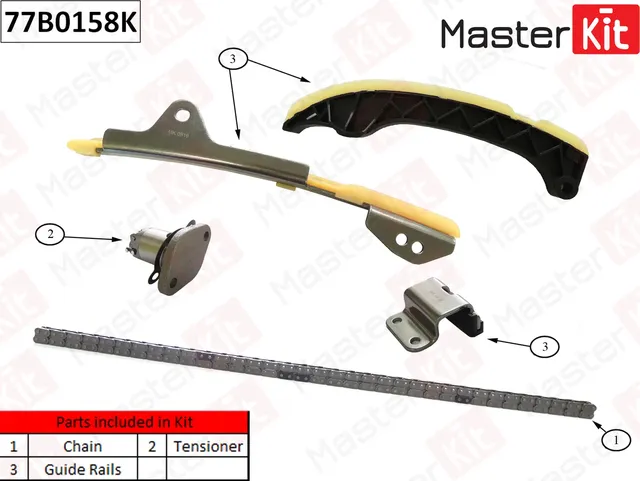 77B0158K Комплект цепи ГРМ Toyota 1ZR-FE 2ZR-FXE 4ZR-FE 5ZR-FXE (Master KIT) Master KIT. Артикул 77b0158k
