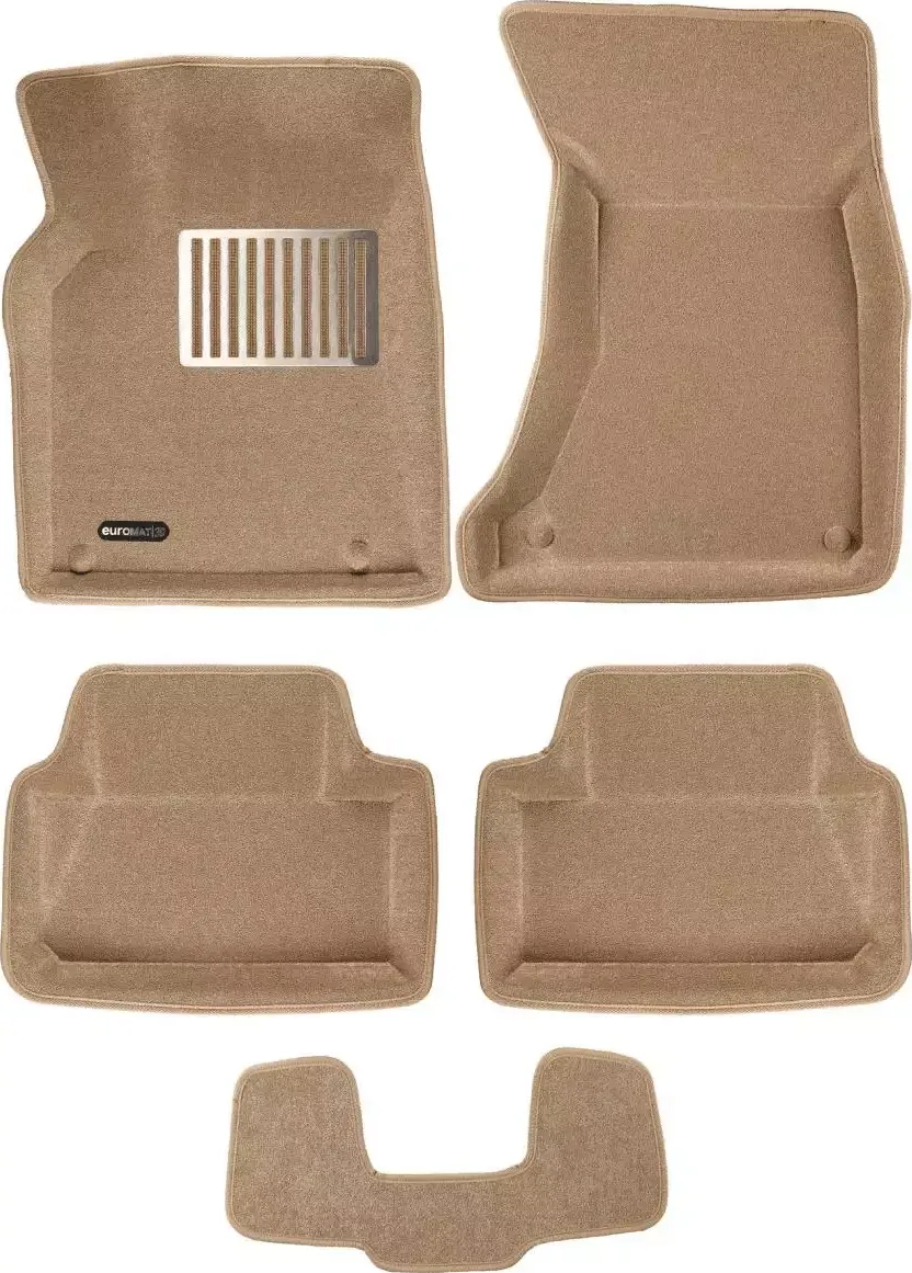 Коврики текстильные Euromat 3D Business для салона Porsche Macan 2014-2026 БЕЖЕВЫЕ. Артикул EMC3D-004103T
