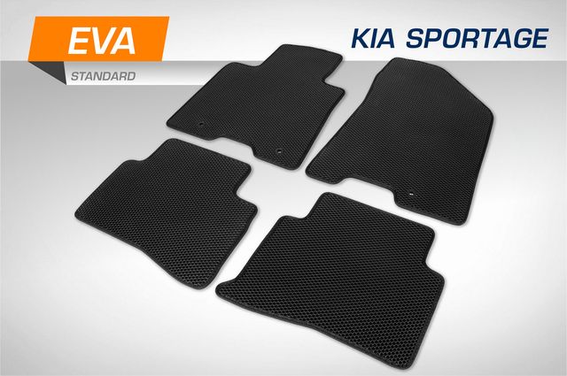 Коврики AutoFlex в салон автомобиля EVA (ЭВА, ЕВА) Standart для Kia Sportage IV поколение 2016-2022. Артикул 6280201