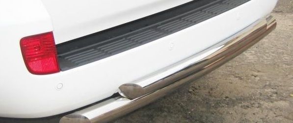 Защита RusStal заднего бампера d76/63 (дуга) для Toyota Land Cruiser 100 1998-2007. Артикул LHZ-000463