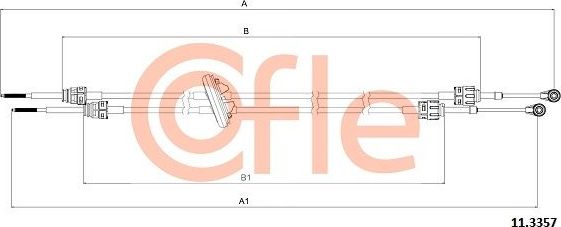Трос переключения передач КПП Cofle для Volkswagen Crafter I 2006-2013. Артикул 92.11.3357