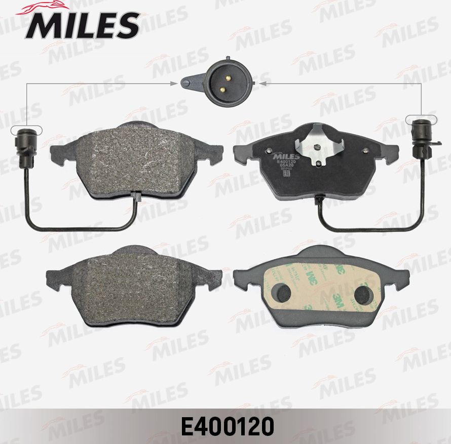 Тормозные колодки Miles (Low-Metallic). Артикул E400120