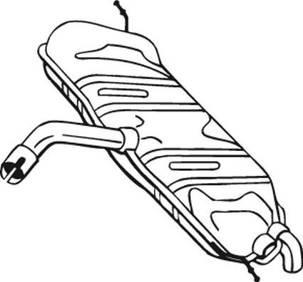 Глушитель (задняя часть) Bosal для Volkswagen Golf V 2003-2008. Артикул 233-807