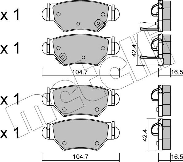 Тормозные колодки Metelli. Артикул 22-0259-0