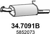Глушитель (задняя часть) Asso. Артикул 34.7091B