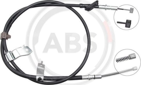 Трос ручника (тросик ручного тормоза) ABS задний правый для Honda Jazz I 2002-2008. Артикул K19148