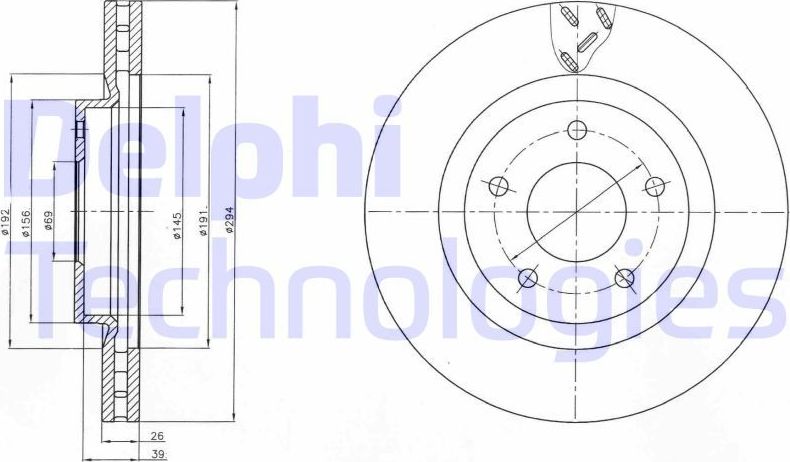 Тормозной диск Delphi. Артикул BG4246