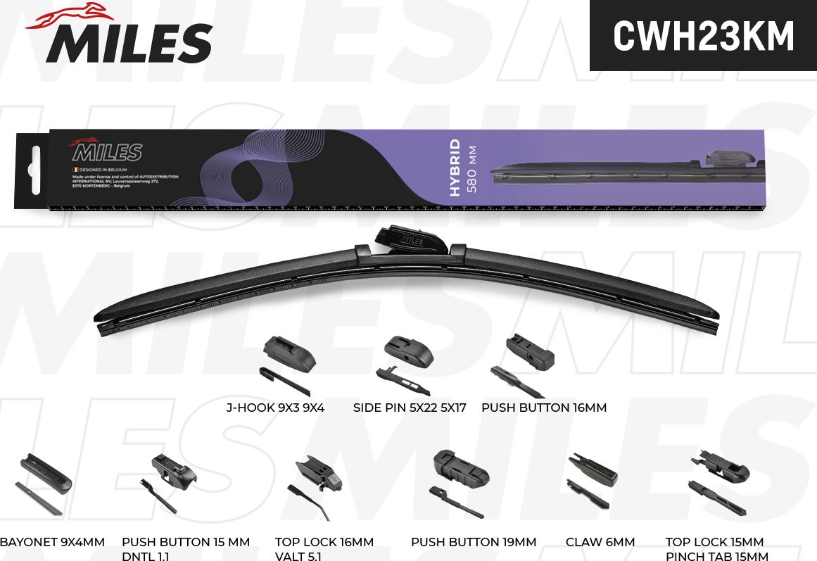 Щетка стеклоочистителя (дворник) Miles для Toyota Corolla E120, E130 2001-2007. Артикул CWH23KM