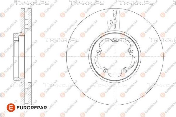 Тормозной диск Eurorepar передний для Ford Transit Custom I 2012-2026. Артикул 1676010580