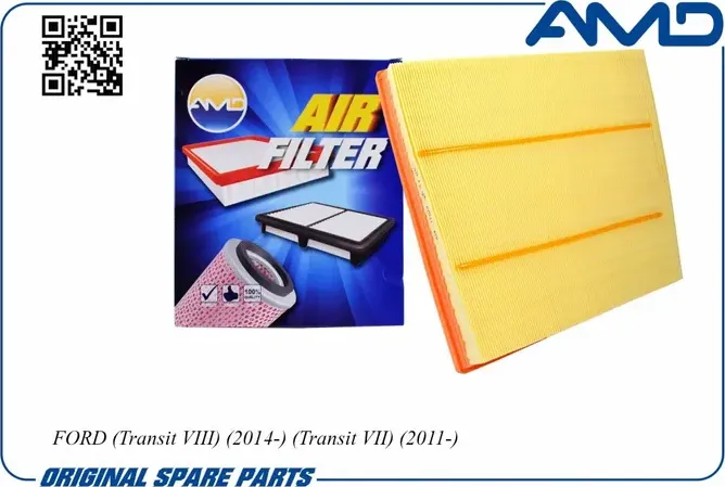 Фильтр воздушный FORD Transit VIII 2014- передний привод Transit VII 2011- (AMD). Артикул AMD.FA811