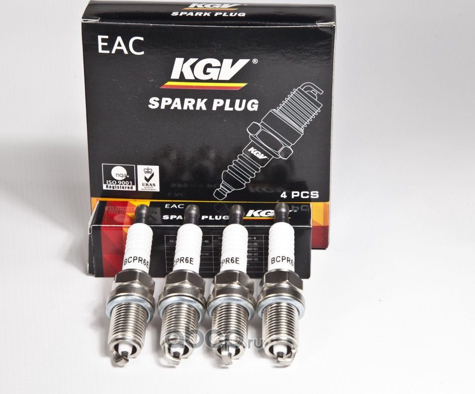 Свеча зажигания дв. ВАЗ 16кл. (с резистором) (к-т 4 шт.) KGV KGV. Артикул BCPR6E