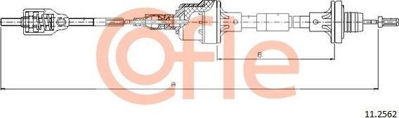 Трос сцепления Cofle для Opel Astra F 1991-2005. Артикул 11.2562