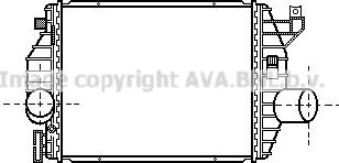 Интеркулер AVA для Mercedes-Benz V-Класс I (W638) 1996-2003. Артикул MS4223