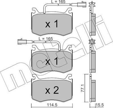 Тормозные колодки Metelli. Артикул 22-1099-0
