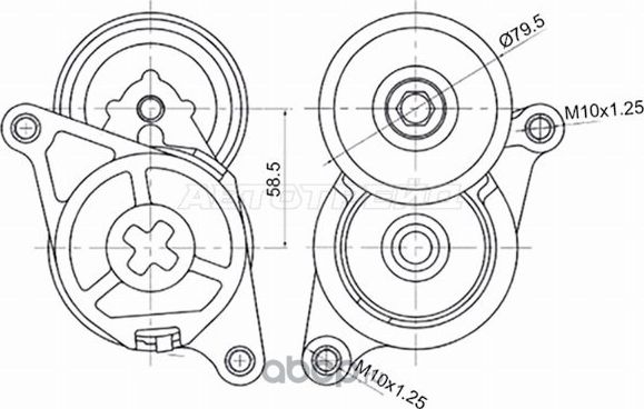 Натяжитель приводного ремня MAZDA 23 07- (SAT). Артикул STZJ3815980B