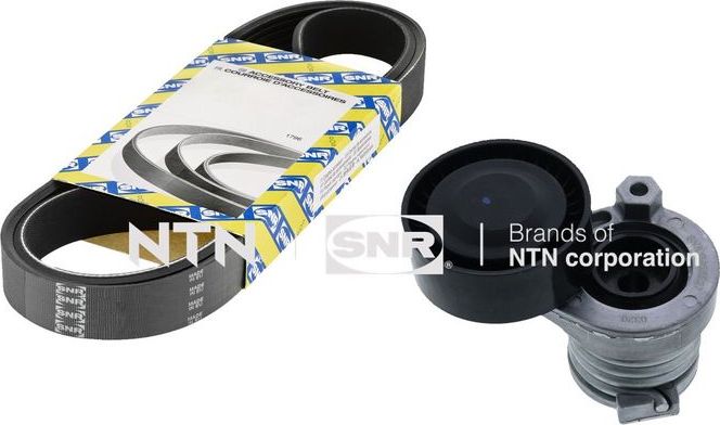 Приводной ремень поликлиновой с роликами (комплект) NTN / SNR. Артикул KA855.40