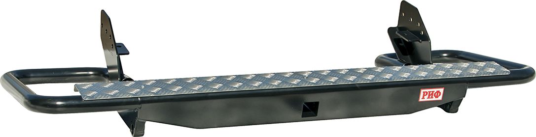 Бампер силовой РИФ задний с квадратом под фаркоп трубный для Mitsubishi L200 2005-2015 (кузов 1350 мм). Артикул RIFTRT-20170