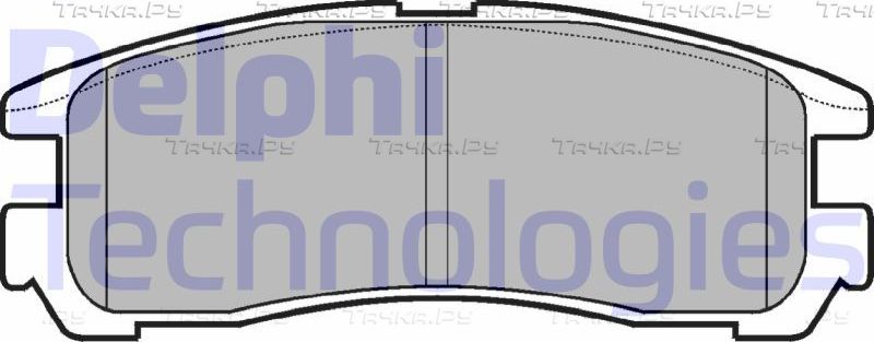 Тормозные колодки Delphi (Low-Metallic) задние для Mitsubishi Pajero Pinin 1999-2007. Артикул LP955