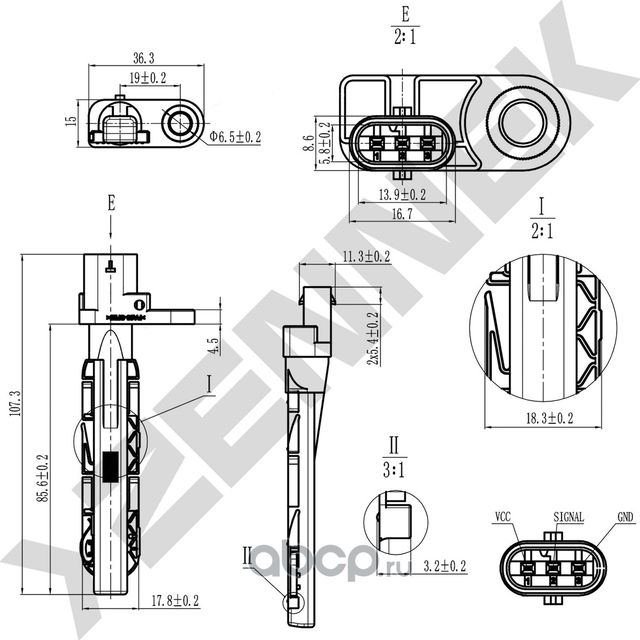 Датчик к.вала Audi A4/A5/A6/A7/A8/Q5/Q7/VW Touareg 3.0 V6 TDI 08 (Zennek). Артикул DCS0219