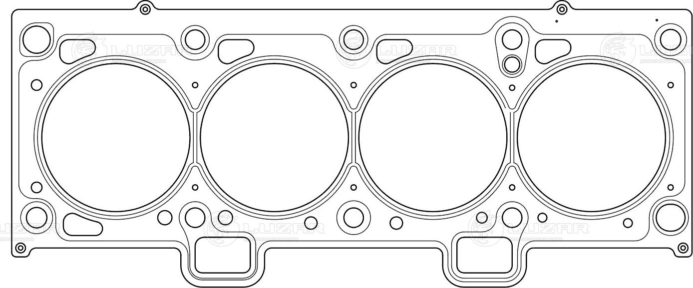 Прокладка ГБЦ метал. ВАЗ 2190 (дв. 21116) (d 82 мм.) (Luzar). Артикул LES 10101
