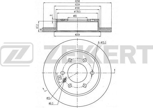 Тормозной диск Zekkert. Артикул BS-6429