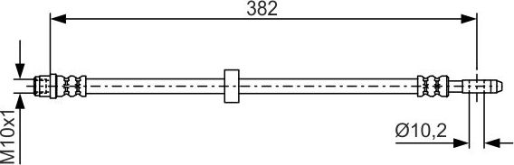 Тормозной шланг Bosch передний для SEAT Arosa I 1997-2004. Артикул 1 987 476 696