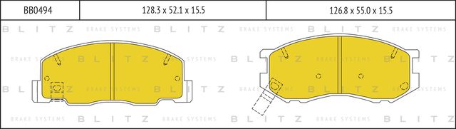 Колодки тормозные TOYOTA PREVIA/ESTIMA/LITEACE 90- перед. (Blitz) Blitz. Артикул BB0494
