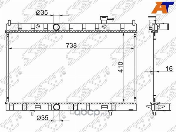 Радиатор NISSAN X-TRAIL T32 14- MR20DD/QR25DE CVT SAT NS0007T32 SAT. Артикул NS0007T32