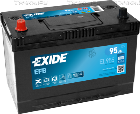 Аккумулятор Exide EFB для SsangYong Actyon Sports II 2012-2016. Артикул EL955