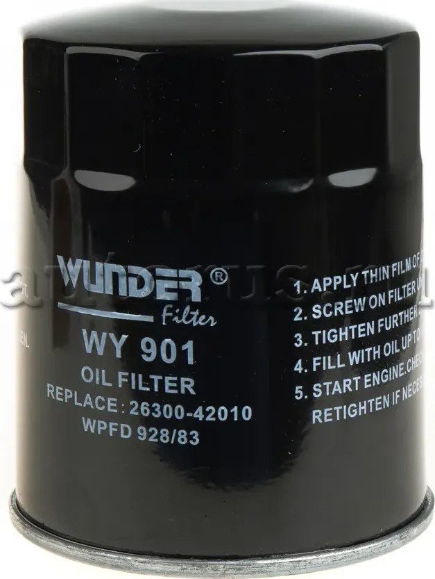 Фильтр масляный HYUNDAI H-1/H100/Porter/Terracan mot.2.5D WUNDER FILTER WY901 Wunder. Артикул WY901