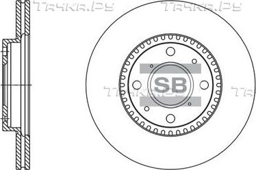 Тормозной диск Sangsin Hi-Q передний для Suzuki Swift III 2005-2011. Артикул SD4803
