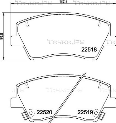 Тормозные колодки Nisshinbo. Артикул NP6162