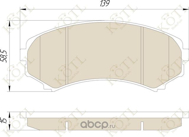 Колодки тормозные дисковые передние к-т MITSUBISHI PAJERO III LONG WAGON 00>06 3.5 (Kotl) Kotl. Артикул 3246kt