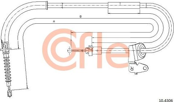 Трос ручника (тросик ручного тормоза) Cofle задний правый для MINI Hatch II (R56) 2010-2013. Артикул 92.10.4306