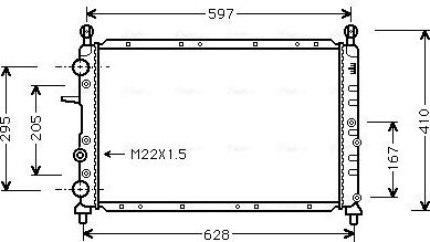 Радиатор охлаждения двигателя AVA. Артикул FTA2066