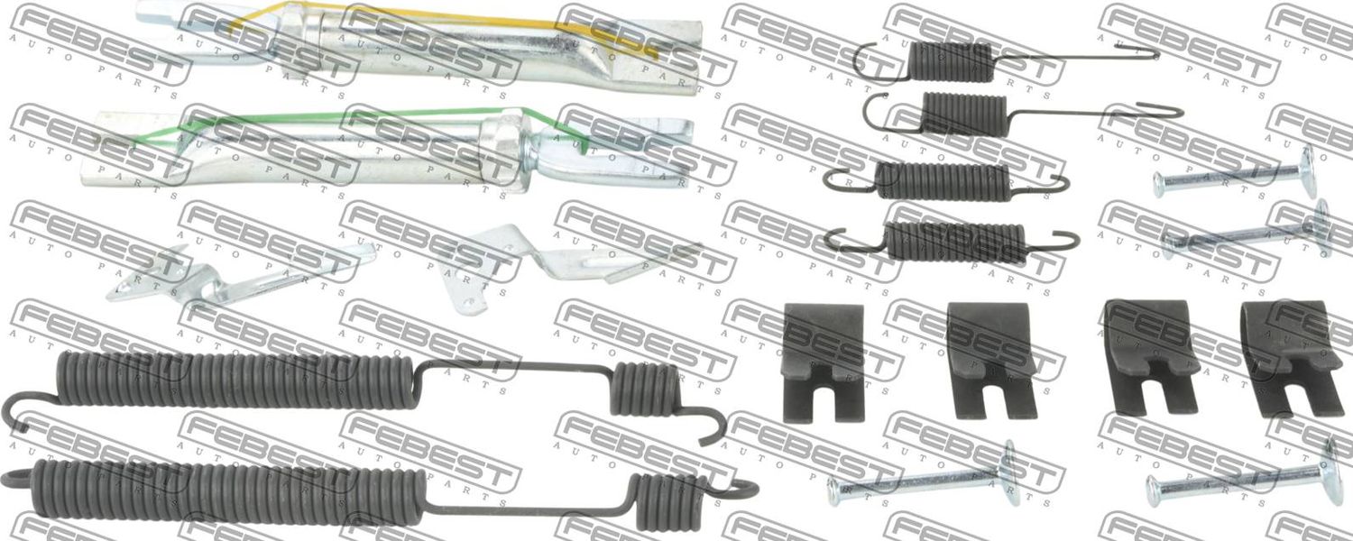 .Рем. комплект барабанных колодок Febest. Артикул 2304-POL
