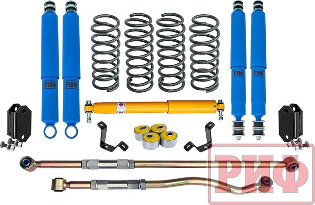 Лифт-комплект РИФ арктический мягкий для Toyota Land Cruiser 105 1998-2006, лифт 50 мм. Артикул RIF-TLC80-B-Arc