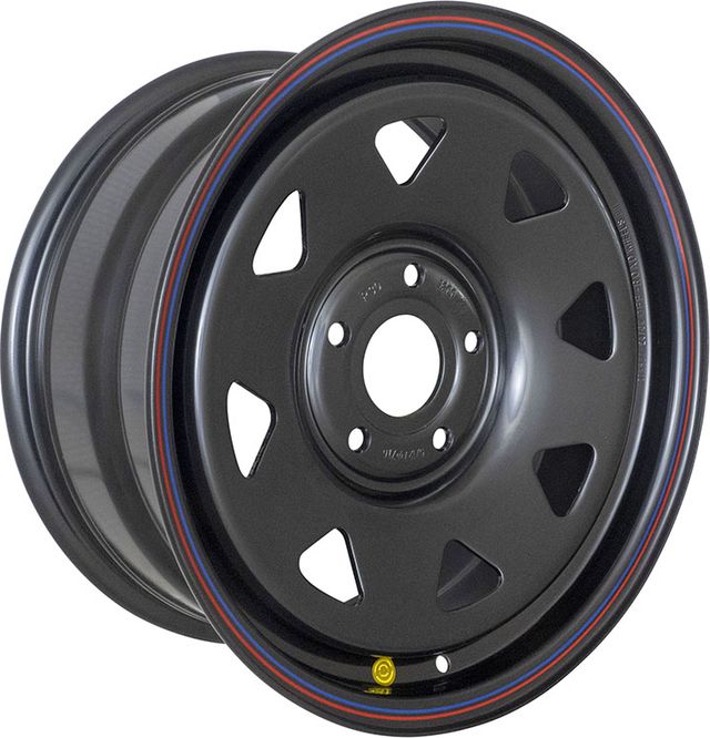 Колёсный диск OFF-ROAD Wheels усиленный стальной черный 5x127 8xR17 d71.6 ET+30 (треуг. мелкий) для Jeep Wrangler JK 2007-2013. Артикул 1780-52771BL+30A17