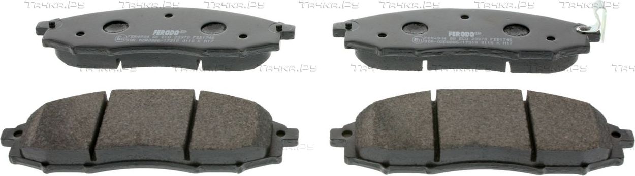 Тормозные колодки Ferodo Premier Eco Friction. Артикул FDB1745
