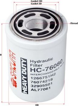 Фильтр гидравлический Sakura. Артикул HC-76080