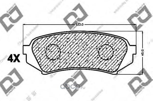 Колодки тормозные дисковые (DJ Parts). Артикул BP1006