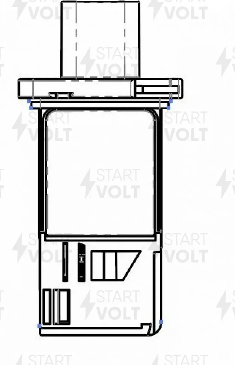 Датчик масс.расх.воздуха для а/м Ford Focus II (04-)/Focus III (11-) 1.6i/1.6Ti (без корпуса) (VS-MF (Startvolt). Артикул vs-mf-1003