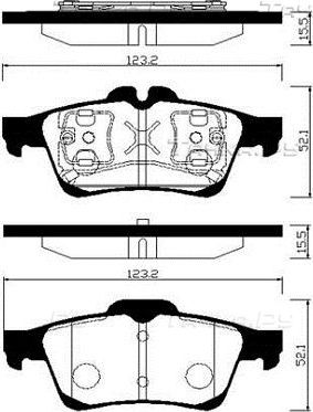 Тормозные колодки HSB. Артикул HP3011