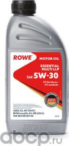 Масло моторное 5W30 ROWE 1л синтетика ESSENTIAL MULTI LLP C3 SM/CF Rowe. Артикул 202381772A