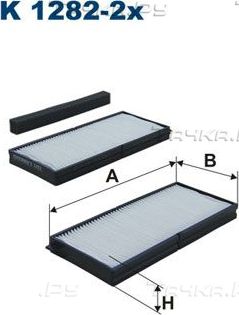 Салонный фильтр Filtron для Kia Shuma II 2001-2004. Артикул K 1282-2x